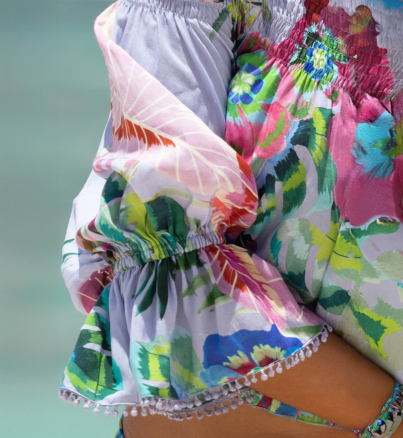 Top Manche Longue Gin - couleur maeve - imprimé fleuri - bohème - Miss June Paris - 7