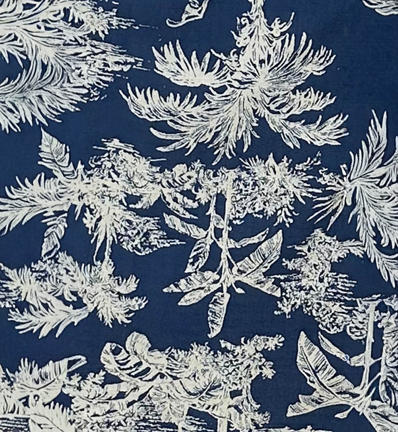 Saia Curta Amor – azul – estampa branca – assimétrica – estilo boêmio – Miss June Paris – 5