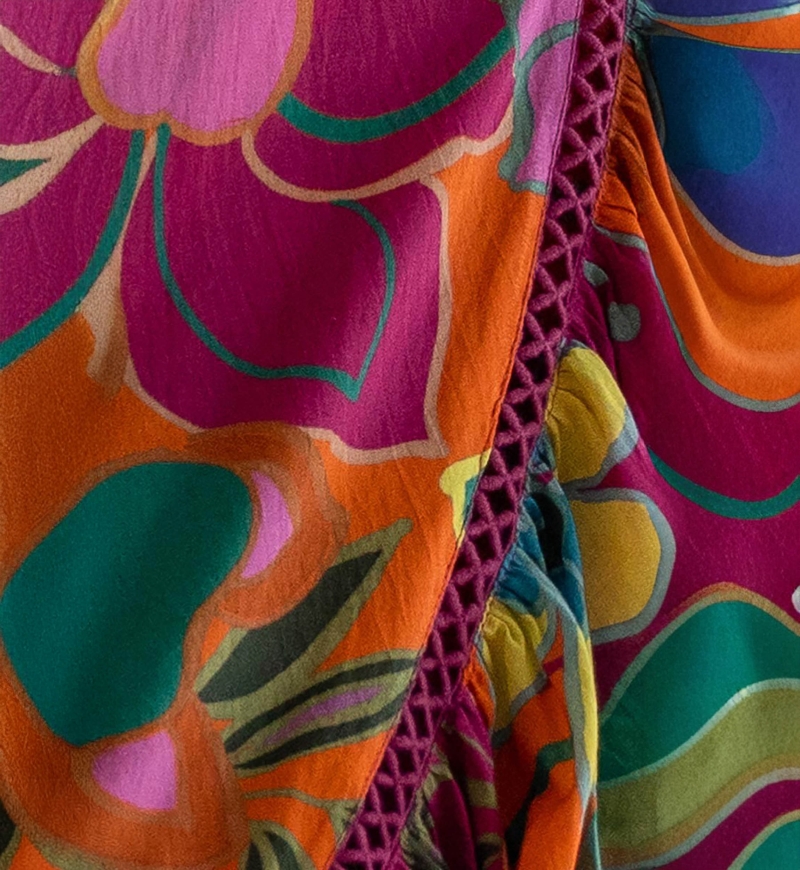 Jupe Longue Mimi - multico - imprimé fleuri - asymétrique - boheme - Miss June Paris - 6