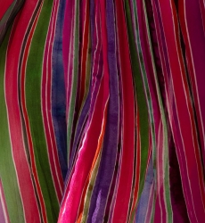 Rosalia Long Caftan - Multicolored Stripes - Decorated Plastron - Long Sleeves - Boho Chic Style - Miss June Paris - 7